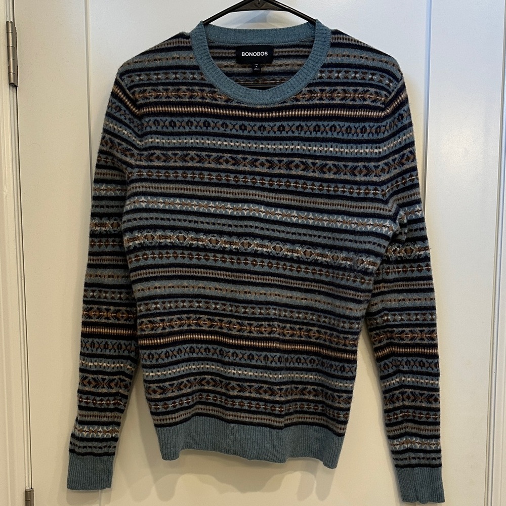 Bonobos Men's Multicolor Striped Crewneck Sweater